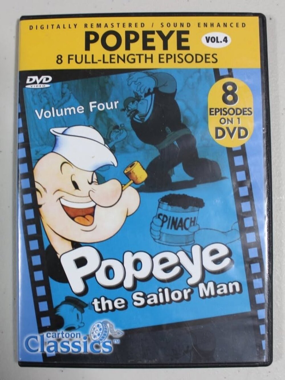Popeye the Sailor Man Vol. 4 DVD - Cartoon Classics (8 Episodes, Used)